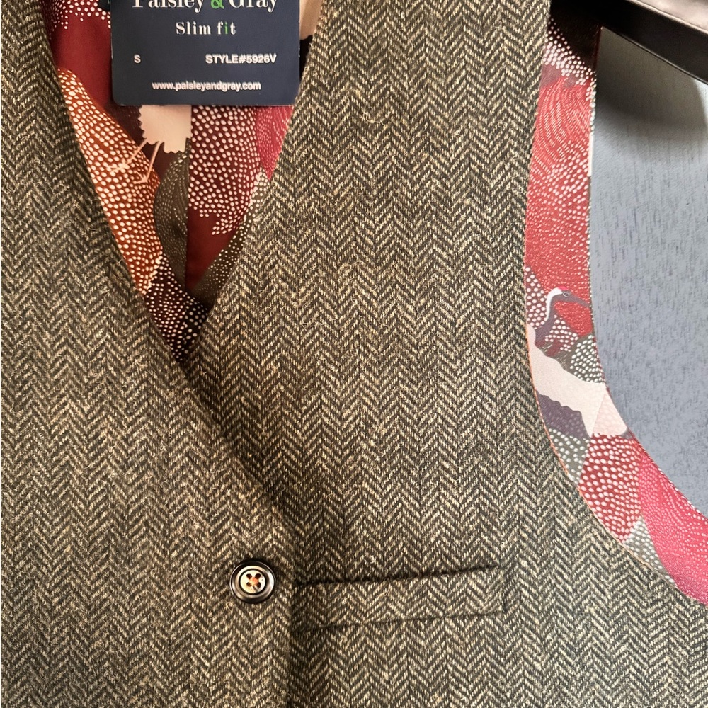 Paisley & Gray Tweed Vest - Brand New with Tags